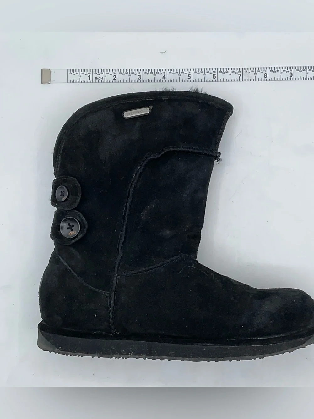 EMU Australia Women’s Black Suede Fleece Lined Mid Calf Winter Boots Size 7